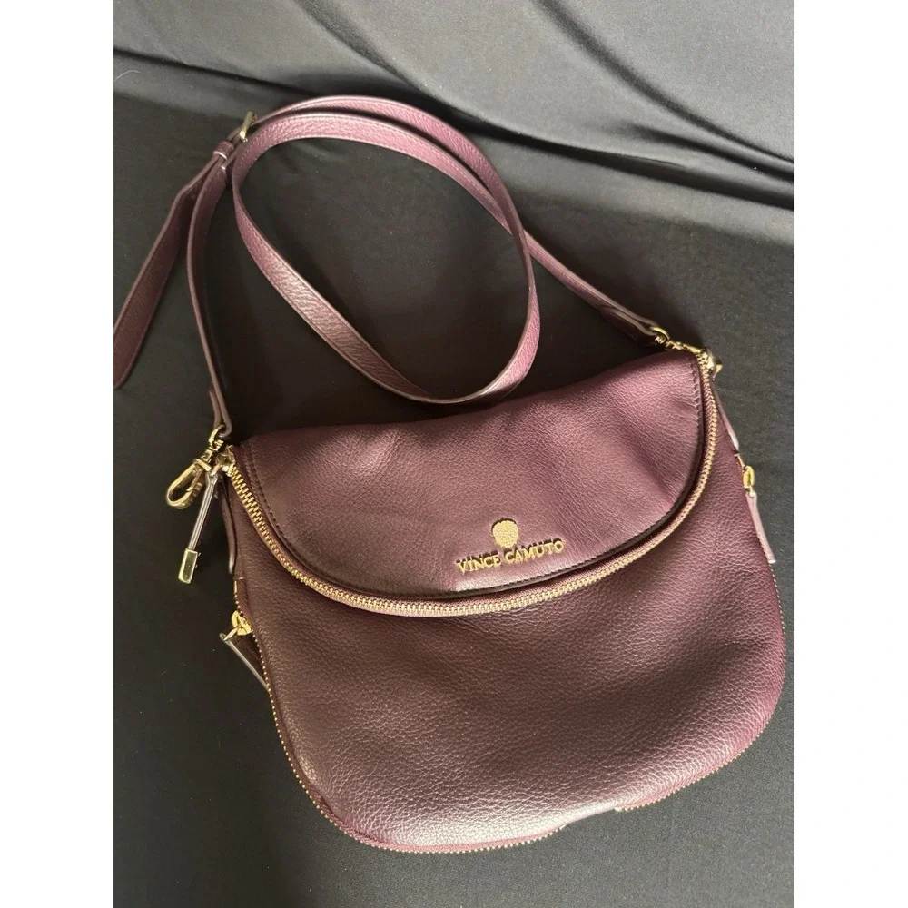 Vince Camuto Purple Pebbled Crossbody Crossbody